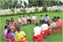 Participants in the group work