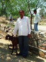Joharilal Khatik runs a butcher shop in Jasaunda village 